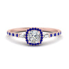 Load image into Gallery viewer, baguette-cushion-cut-halo-accented-sapphire-engagement-ring-in-rose-gold-FD10047CURGSABL-NL-RG_62d03cb6-2820-44e8-affa-95cd903a5e17