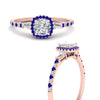 Load image into Gallery viewer, baguette-cushion-cut-halo-accented-sapphire-engagement-ring-in-rose-gold-FD10047CURGSABLANGLE3-NL-RG_bdd6a407-9acb-4b5e-a084-9287079bed63