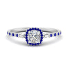 Load image into Gallery viewer, baguette-cushion-cut-halo-accented-sapphire-engagement-ring-in-white-gold-FD10047CURGSABL-NL-WG_79faf9fb-8837-4f7f-be13-5e327c1ed772