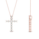 Load image into Gallery viewer, baguette-diamond-cross-pendant-rose-gold-FDPD10798ANGLE2-NL-RG