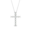 Load image into Gallery viewer, baguette-diamond-cross-pendant-white-gold-FDPD10798ANGLE1-NL-WG