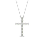 Load image into Gallery viewer, baguette-diamond-cross-pendant-white-gold-FDPD10798ANGLE1-NL-WG