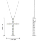 Load image into Gallery viewer, baguette-diamond-cross-pendant-white-gold-FDPD10798ANGLE2-NL-WG-HW
