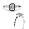 Load image into Gallery viewer, baguette-emerald-cut-halo-accented-black-diamond-engagement-ring-in-white-gold-FD10047EMRGBLACKANGLE3-NL-WG