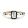 Load image into Gallery viewer, baguette-emerald-cut-halo-accented-emerald-engagement-ring-in-rose-gold-FD10047EMRGEMGR-NL-RG
