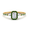 Load image into Gallery viewer, baguette-emerald-cut-halo-accented-emerald-engagement-ring-in-yellow-gold-FD10047EMRGEMGR-NL-YG