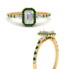 Load image into Gallery viewer, baguette-emerald-cut-halo-accented-emerald-engagement-ring-in-yellow-gold-FD10047EMRGEMGRANGLE3-NL-YG