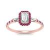 Load image into Gallery viewer, baguette-emerald-cut-halo-accented-pink-sapphire-engagement-ring-in-rose-gold-FD10047EMRGSADRPIANGLE5-NL-RG