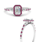 Load image into Gallery viewer, baguette-emerald-cut-halo-accented-pink-sapphire-engagement-ring-in-white-gold-FD10047EMRGSADRPIANGLE3-NL-WG