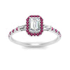 Load image into Gallery viewer, baguette-emerald-cut-halo-accented-pink-sapphire-engagement-ring-in-white-gold-FD10047EMRGSADRPIANGLE5-NL-WG