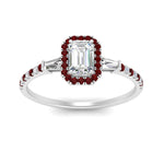 Load image into Gallery viewer, baguette-emerald-cut-halo-accented-ruby-engagement-ring-in-white-gold-FD10047EMRGRUDRANGLE5-NL-WG