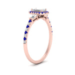 Load image into Gallery viewer, baguette-emerald-cut-halo-accented-sapphire-engagement-ring-in-rose-gold-FD10047EMRGSABLANGLE2-NL-RG