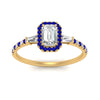 Load image into Gallery viewer, baguette-emerald-cut-halo-accented-sapphire-engagement-ring-in-yellow-gold-FD10047EMRGSABLANGLE5-NL-YG