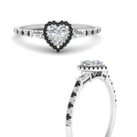 Load image into Gallery viewer, baguette-heart-shaped-halo-accented-black-diamond-engagement-ring-in-white-gold-FD10047HTRGBLACKANGLE3-NL-WG