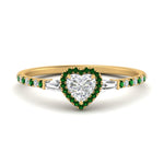 Load image into Gallery viewer, baguette-heart-shaped-halo-accented-emerald-engagement-ring-in-yellow-gold-FD10047HTRGEMGR-NL-YG