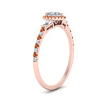Load image into Gallery viewer, baguette-heart-shaped-halo-accented-orange-sapphire-engagement-ring-in-rose-gold-FD10047HTRGSAORANGLE2-NL-RG