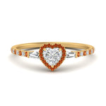 Load image into Gallery viewer, baguette-heart-shaped-halo-accented-orange-sapphire-engagement-ring-in-yellow-gold-FD10047HTRGSAOR-NL-YG