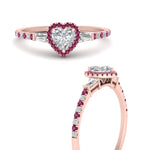 Load image into Gallery viewer, baguette-heart-shaped-halo-accented-pink-sapphire-engagement-ring-in-rose-gold-FD10047HTRGSADRPIANGLE3-NL-RG