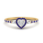 Load image into Gallery viewer, baguette-heart-shaped-halo-accented-sapphire-engagement-ring-in-yellow-gold-FD10047HTRGSABL-NL-YG