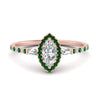 Load image into Gallery viewer, baguette-marquise-cut-halo-accented-emerald-engagement-ring-in-rose-gold-FD10047MQRGEMGR-NL-RG_e1292373-6a4f-4f16-996b-709215f288d1