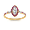 Load image into Gallery viewer, baguette-marquise-cut-halo-accented-pink-sapphire-engagement-ring-in-yellow-gold-FD10047MQRGSADRPIANGLE5-NL-YG_6d7a8c0c-8d10-48eb-8917-b507d120bf56