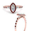 Load image into Gallery viewer, baguette-marquise-cut-halo-accented-ruby-engagement-ring-in-rose-gold-FD10047MQRGRUDRANGLE3-NL-RG_960ec65d-9e81-41ef-b039-bd5a0f2ed6e3