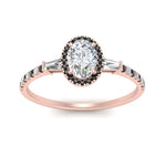 Load image into Gallery viewer, baguette-oval-shaped-halo-accented-black-diamond-engagement-ring-in-rose-gold-FD10047OVRGBLACKANGLE5-NL-RG