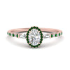 Load image into Gallery viewer, baguette-oval-shaped-halo-accented-emerald-engagement-ring-in-rose-gold-FD10047OVRGEMGR-NL-RG_27fb1fe1-6280-4252-bdde-17233b5cbc47