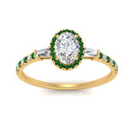 Load image into Gallery viewer, baguette-oval-shaped-halo-accented-emerald-engagement-ring-in-yellow-gold-FD10047OVRGEMGRANGLE5-NL-YG