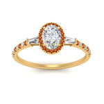 Load image into Gallery viewer, baguette-oval-shaped-halo-accented-orange-sapphire-engagement-ring-in-yellow-gold-FD10047OVRGSAORANGLE5-NL-YG