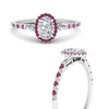 Load image into Gallery viewer, baguette-oval-shaped-halo-accented-pink-sapphire-engagement-ring-in-white-gold-FD10047OVRGSADRPIANGLE3-NL-WG_b9454714-4d42-4222-947c-85e166520158