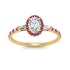 Load image into Gallery viewer, baguette-oval-shaped-halo-accented-pink-sapphire-engagement-ring-in-yellow-gold-FD10047OVRGSADRPIANGLE5-NL-YG_35818396-f8ce-4fc6-8ca7-4e9e4a0e650e
