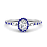Load image into Gallery viewer, baguette-oval-shaped-halo-accented-sapphire-engagement-ring-in-white-gold-FD10047OVRGSABL-NL-WG