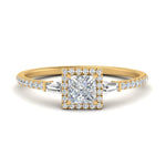 Load image into Gallery viewer, baguette-princess-cut-halo-accented-diamond-engagement-ring-in-yellow-gold-FD10047PRR-NL-YG