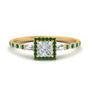 Load image into Gallery viewer, baguette-princess-cut-halo-accented-emerald-engagement-ring-in-yellow-gold-FD10047PRRGEMGR-NL-YG