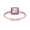 Load image into Gallery viewer, baguette-princess-cut-halo-accented-pink-sapphire-engagement-ring-in-rose-gold-FD10047PRRGSADRPIANGLE5-NL-RG