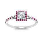 Load image into Gallery viewer, baguette-princess-cut-halo-accented-pink-sapphire-engagement-ring-in-white-gold-FD10047PRRGSADRPIANGLE5-NL-WG
