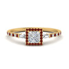 Load image into Gallery viewer, baguette-princess-cut-halo-accented-ruby-engagement-ring-in-yellow-gold-FD10047PRRGRUDR-NL-YG