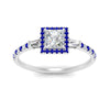Load image into Gallery viewer, baguette-princess-cut-halo-accented-sapphire-engagement-ring-in-white-gold-FD10047PRRGSABLANGLE5-NL-WG