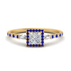 Load image into Gallery viewer, baguette-princess-cut-halo-accented-sapphire-engagement-ring-in-yellow-gold-FD10047PRRGSABL-NL-YG
