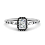 Load image into Gallery viewer, baguette-radiant-cut-halo-accented-black-diamond-engagement-ring-in-white-gold-FD10047RARGBLACK-NL-WG