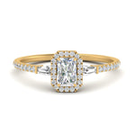 Load image into Gallery viewer, baguette-radiant-cut-halo-accented-diamond-engagement-ring-in-yellow-gold-FD-10047RAR-NL-YG