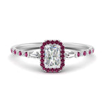 Load image into Gallery viewer, baguette-radiant-cut-halo-accented-pink-sapphire-engagement-ring-in-white-gold-FD10047RARGSADRPI-NL-WG