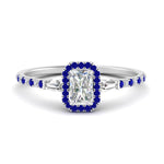 Load image into Gallery viewer, baguette-radiant-cut-halo-accented-sapphire-engagement-ring-in-white-gold-FD10047RARGSABL-NL-WG