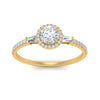 Load image into Gallery viewer, baguette-round-cut-halo-accented-diamond-engagement-ring-in-yellow-gold-FD-10047RORANGLE5-NL-YG