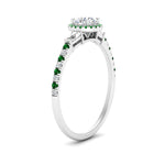 Load image into Gallery viewer, baguette-round-cut-halo-accented-emerald-engagement-ring-in-white-gold-FD10047RORGEMGRANGLE2-NL-WG