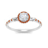 Load image into Gallery viewer, baguette-round-cut-halo-accented-orange-sapphire-engagement-ring-in-white-gold-FD10047RORGSAORANGLE5-NL-WG