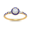 Load image into Gallery viewer, baguette-round-cut-halo-accented-sapphire-engagement-ring-in-yellow-gold-FD10047RORGSABLANGLE5-NL-YG