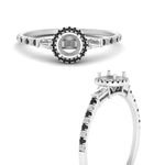 Load image into Gallery viewer, baguette-semi-mount-halo-accented-black-diamond-engagement-ring-in-white-gold-FD10047SMRGBLACKANGLE3-NL-WG