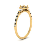Load image into Gallery viewer, baguette-semi-mount-halo-accented-black-diamond-engagement-ring-in-yellow-gold-FD10047SMRGBLACKANGLE2-NL-YG